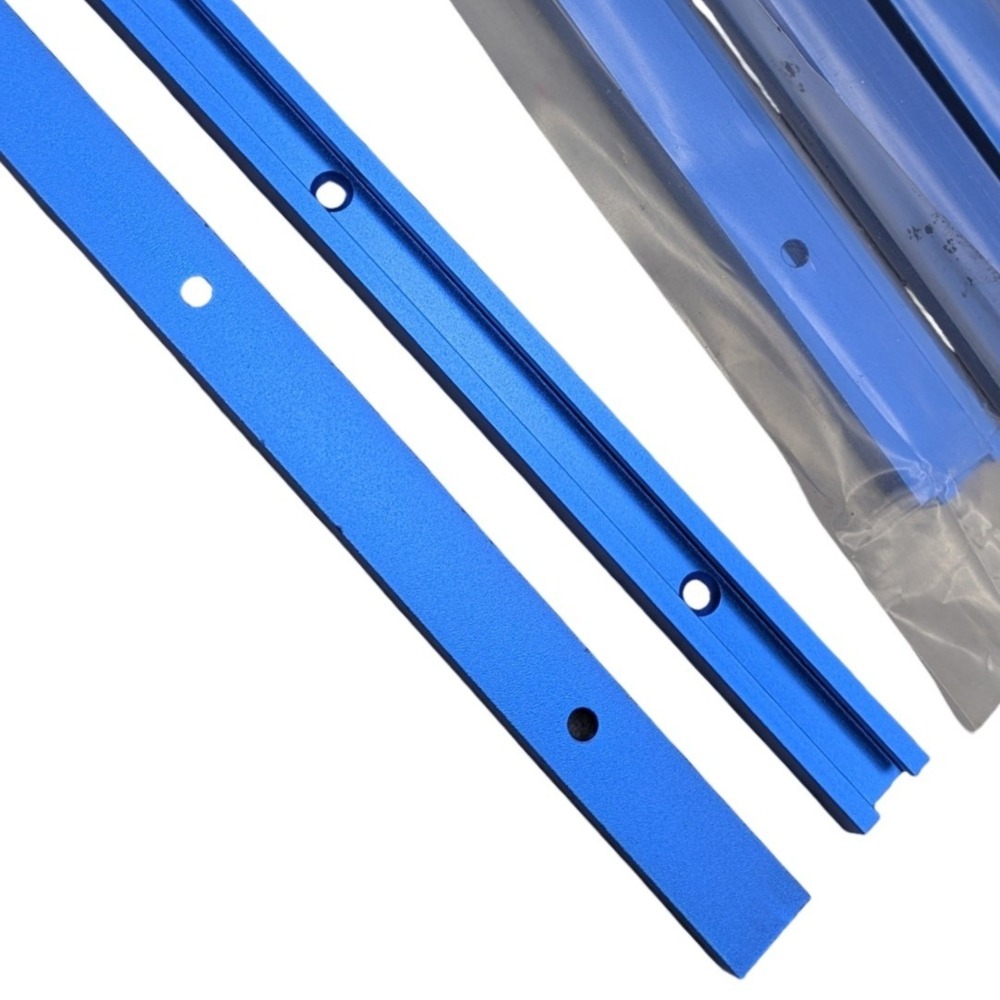 Unbranded T-Track Aluminum Guide Rail Blue Woodworking Jig 12 Inch 2-Pack